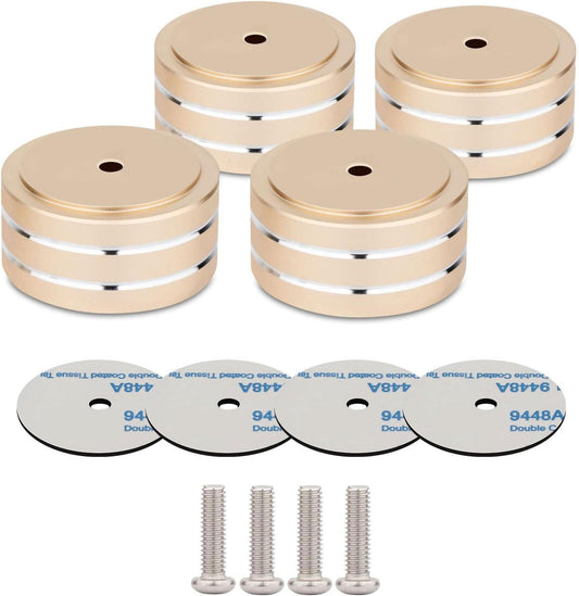 4Pcs Audio Isolation Feet Load 400KG Anti Vibration Pads 40 * 20mm(Gold)