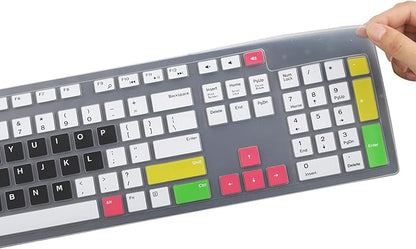 Keyboard Cover Skin for Dell KM636 KB216 KB216t KB216d KB216p Wired & Wireless Keyboard, Dell Optiplex 5250 3050 3240 5460 7450 7050, Dell Inspiron Desktop 24" 27" 5400 5490 7700 7790 3475 3670 3477