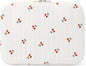 Puffy Laptop Sleeve 13-15.6 Inch Cute Quilted Laptop Protective Case Padded Floral Computer Sleeve for MacBook (B-Cherry, 11 Inch)