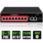 STEAMEMO 5 Port PoE+ Switch | Easy Smart Managed Ethernet Switch | Support VLAN, QoS | 52W Total PoE Budget | Fanless Metal | Plug & Play (Desktop/Wall Mount)