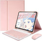 AnMengXinLing Keyboard Case for iPad 11th(A16)/iPad 10th Generation 2022 with Mouse Detachable Wireless Bluetooth Keyboard Pencil Holder Slim Leather Cover for iPad11/iPad10, Pink