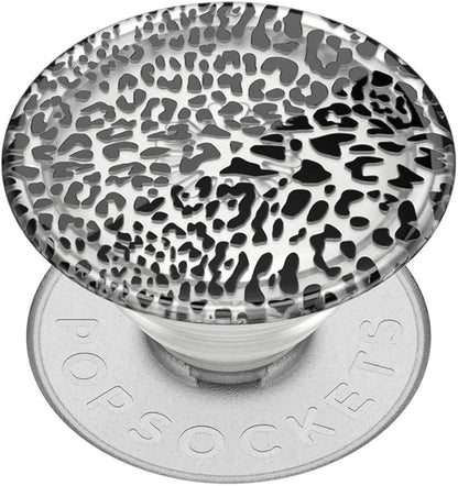 PopSockets Plant-Based Phone Grip with Expanding Kickstand, Adhesive Grip, Eco-Friendly - Black Leopard