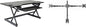 Rocelco 46" Large Height Adjustable Standing Desk Converter with Triple Monitor Mount BUNDLE - Quick Sit Stand Up Computer Workstation Riser - Retractable Keyboard Tray - Black (R DADRB-46-DM3)