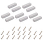 FOCMKEAS 5Pcs Magnetic Reed Switch Wired Surface Mount Normally Closed NC Contact Sensor Alarm Magnetic Door Switch with 2 Wires, ABS White, MC-44b