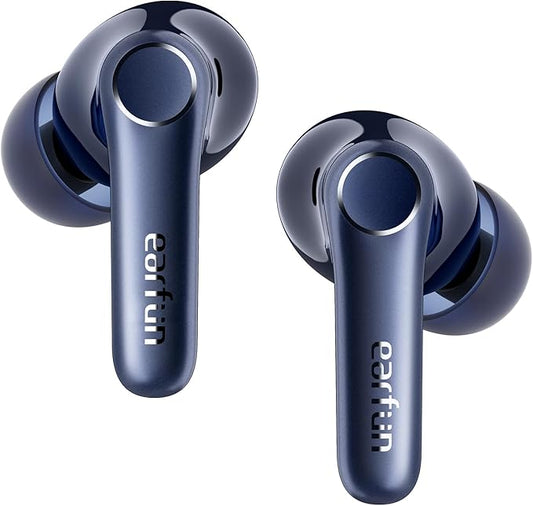 EarFun Air Pro 4 Adaptive Hybrid Noise Canceling Wireless Earbuds, Qualcomm Snapdragon Sound, aptX Lossless, 6 Mics AI CVC 8.0 Call, LDAC Hi-Res Audio, 52H Playtime, Bluetooth 5.4 (Royal Blue)
