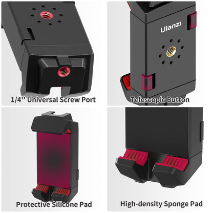 ULANZI ST-29 Phone Tripod Mount, 2-in-1 Tablet Smartphone Holder Adapter
