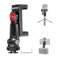 NEEWER Metal Phone Tripod Mount with Cold Shoe NATO Clamp Compatible with DJI RS5 RS4 RS3 Pro RS2 RSC2 Gimbal Stabilizer, 180° Tilt Phone Clip Holder Compatible with iPhone 15 Pro Camera Cage, GA010
