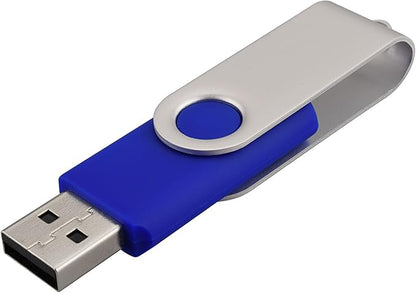 50 Pack USB 2.0 Flash Drives - 32GB Memory Stick, Blue
