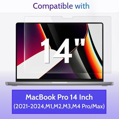 3-Pack Anti Blue Light Screen Protector for MacBook Pro 14 Inch(2021-2024, M1, M2, M3, M4), 14.2" Mac Laptop Glare Filter Uv Blocker Shield Cover Eye Protection Film