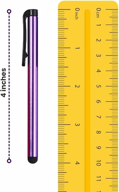 Stylus Pens for Touch Screens, 100 Pieces Universal Colorful Long Metal Stylists Pack for iPad, iPhone, Android, Galaxy, Chrome Book, Tablets, Assorted Colors All Devices - 4"
