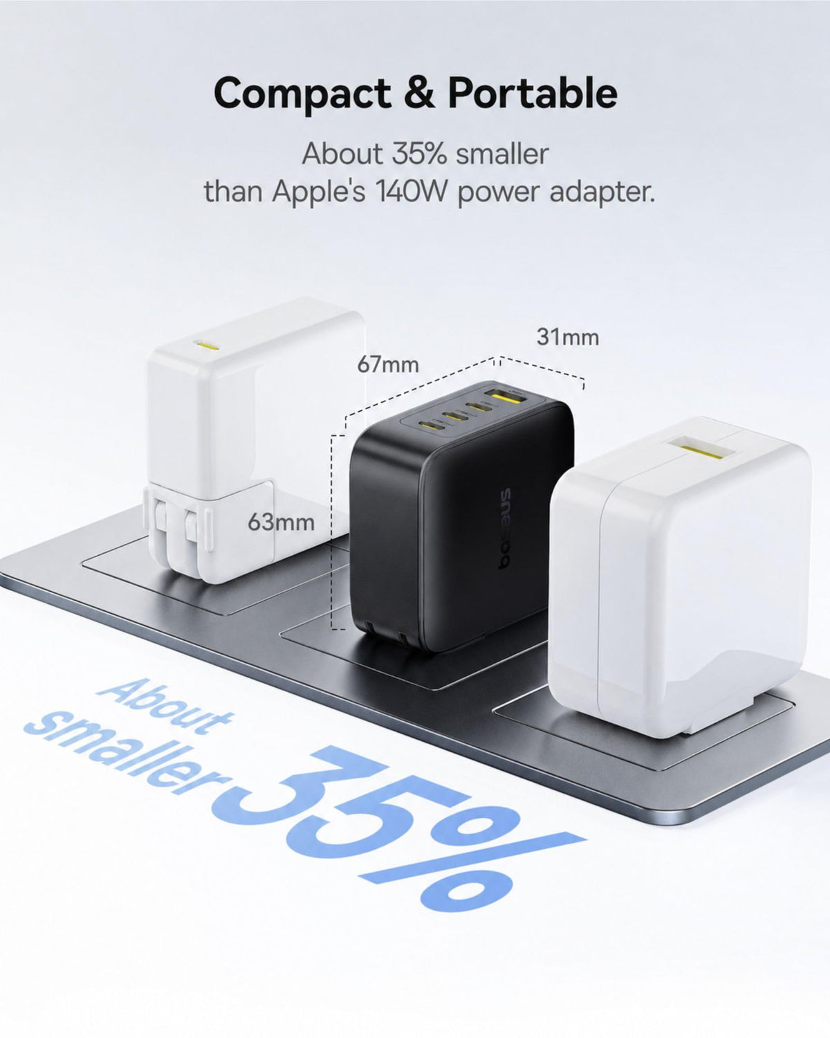 Baseus PD3.1 140W USB C Charger PPS Fast Charger Type C Fast Charging Block