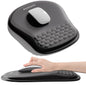 Aszqvd Ergonomic Mouse Pad with Wrist Support, Black Mousepads for Desk