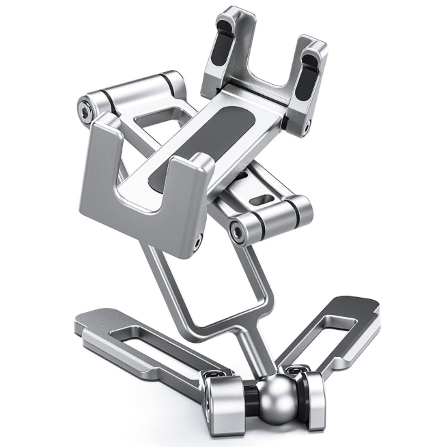 LEOFOTO PS-4 Silver Ultra Compact & Lightweight Smartphone Clamp/Holder/Video/Selfie Stand/Easel Arca/RRS Compatible