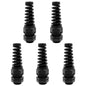 Strain Relief Cord Connector,LISTENJIALE 2Pcs NPT 1/4" Waterproof Cable Gland Flex Spiral Strain Relief Adjustable 4-8mm Cable Connector Nylon Joint with Gaskets(Black)