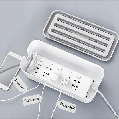 100 Pack Reusable Hook & Loop Cable Ties & Labels Kit - 50 Durable Cord/Wire Tags + 50 Self-Gripping Straps for Electronics Organizing, Home Office Cord Management (White & Black)