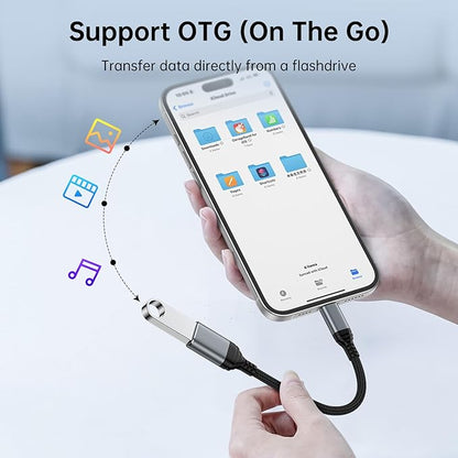 USB C to USB 3.0 Adapter,Type C Male to USB Female OTG Cable 5Gbps Data Transfer for iPhone 16 Pro Max/16 Pro/16 Plus/16e/16/15,iPad,Samsung Galaxy S25 Edge/S25 Ultra/S24/S23/A36/A16,Google Pixel 9a 9