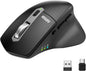 Arteck Multi-Device Wireless Bluetooth Mouse with Nano USB-A, USB-C Receiver Ergonomic Right Hand Silent Clicking Rechargeable Mouse for Computer Desktop PC Laptop Mac iPad and Windows 11/10 iPad OS