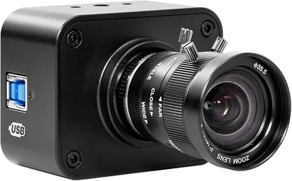 MOKOSE USB Camera 4K,USB3.0 Manual Focus Webcam with 5-12mm Varifocal Lens, IMX678 1/1.8" 8MP Sensor Support YUY2,Web Camera for Desktop Computer Laptop