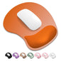 ITNRSIIET Ergonomic Mouse Pad, Cushioned Gel Wrist Rest, Non-Slip Base, Smooth Surface, Cute Multi-Color, 9.5 x 8.2 in, White