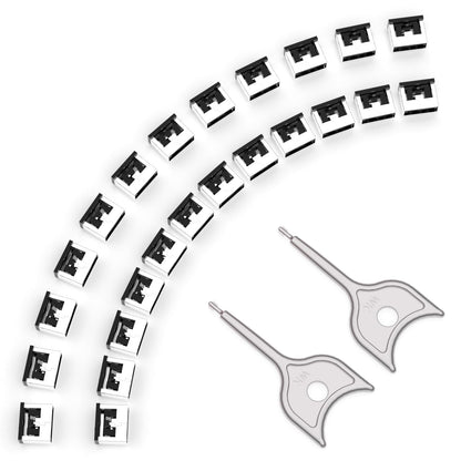 24PCS USB Metal Port Lock Blocker with 2 Keys - Secure USB-A Port Protector for PC/Laptop, Anti-Theft Data Security Lock, Dust & Moisture Proof Cover, Removable Type-A Connector Black