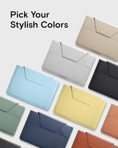 MOFT Laptop Carry Sleeve, 2-in-1 Laptop Bag & Stand for 13" MacBook Air/Pro & Dell/HP/Lenovo/Asus, Stylish Slim Computer Sleeve Bag with Expandable Storage for Computer Accessories, Class Nude