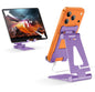 Aoviho Foldable Cell Phone Stand for Desk, Holder for iPhone,Purple
