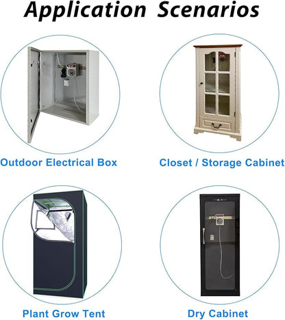 Auto Small Dehumidifier110V/240V Mini Dehumidifier With Temperature Control Switch For Grow Tent,Electric Box,Storage Cabinet,Closet,Tiny Space