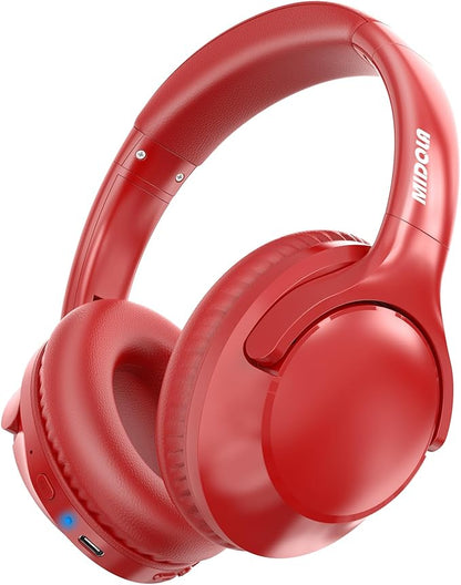 Bluetooth Headphones Wireless 68H with Mic,Decent Sound-Acceptable Red