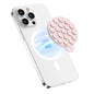 HSAOHD Magnetic Suction Cup Phone Mount, Compatible with MagSafe, Silicone Octo Cup Buddy Sticky Grip Holder for iPhone and Android, Removable Hands-Free Selfie/Video for TikTok, Lovely Pink