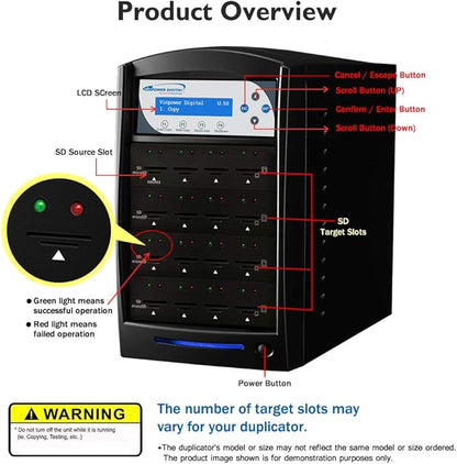 Vinpower Digital SDShark Standalone 55 Target SD & MicroSD Memory Card Readers Copier Duplicator