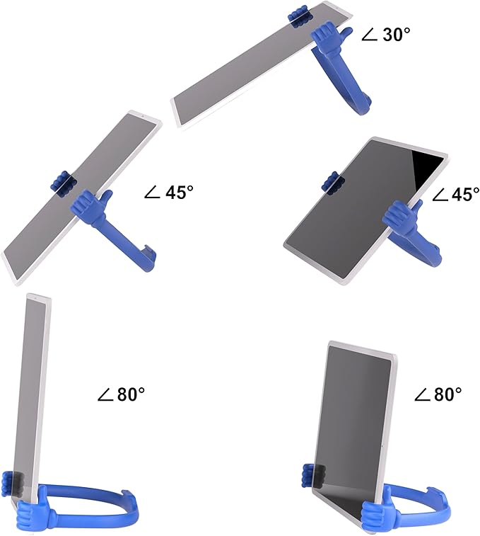 Honsky Thumbs Up 2 Pack Tablet Stand - Compatible with iPad, Samsung Galaxy Tabs, iPhone Pro Max - Universal Cute, Blue/Green