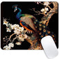 Square Mouse Pad Colorful Peacock on a Tree Branch-1,Gaming Mouse Pads for Desk,Soft Computer Waterproof Non-Slip Mouse Mat