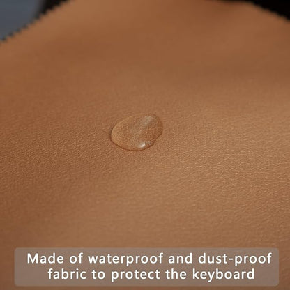 Keyboard Piano Cover, Digital Piano Dust Cover, Light Luxury Soft and Premium Surface, Thickening Electronic Organ Covering Keyboard Update Encasement (Brown)