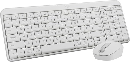 Logitech MK250 Compact Bluetooth Wireless Keyboard and Mouse Combo - White