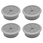 Desk Grommet 2" (50 mm), Desk Hole Cover for Cables Dark Grey, Cable Grommet ABS Plastic, Desk Hole Grommet for Office and Home Table Cable, Detachable & Flexible Cable Cord Organizer-4 Pcs