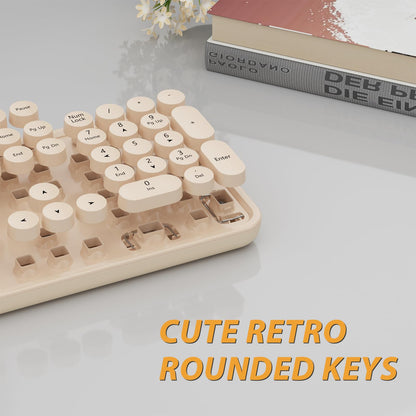 KOOTOP Cute Colorful Wireless Keyboard and Mouse Combo