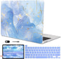 Compatible with MacBook Pro 13 inch Case 2022 2021-2020 Release A2338 M2/M1 A2251 A2289 A2159 A1989 A1706 with Touch ID, Plastic Hard Shell & Keyboard Cover & Screen Film - Blue Marble