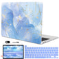 LCMOCICO for MacBook Pro 13 Inch Case 2022 M2 2020 2021 A2338 M1 A2251 A2289 with Touch Bar & Touch ID, Plastic Hard Case Keyboard Cover Screen Protector Webcam Cover Brush, Tropical Blue Flowers
