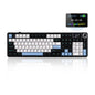 EPOMAKER X Aula F108 PRO Wireless Gaming Keyboard with Screen, 8000mAh Battery, 104 Hot-Swappable and Programmable Keys and Knob, RGB Backlight, for Mac/PC/Android (Blue&White&Black)
