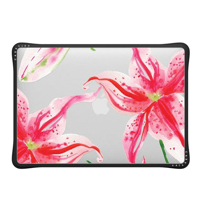 CASETiFY Impact MacBook Air 13" (M1/Intel) Case [Cushioned Impact Corners/Scratch-Resistant/Anti-Slip Grip] - Stargazer Lily - Clear Black