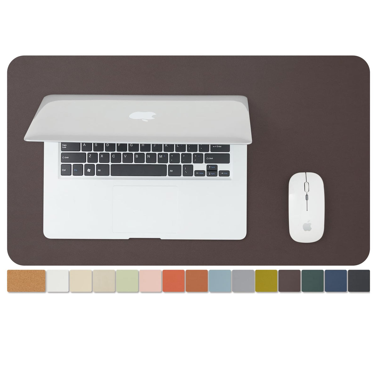 Cork Desk Mat - Dual-Sided Desk Pad for Office and Home - Desk Organization and Accessories - Ideal for Large Mouse Pad and Desk Mats on Top of Desks(Olive Green,80cmx 40cm)