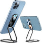 A-LuGei 𝗙𝗼𝗹𝗱𝗮𝗯𝗹𝗲 & 𝗔𝗱𝗷𝘂𝘀𝘁𝗮𝗯𝗹𝗲 Cell Phone Ring Holder Stand, Phone Kickstand for Desk, Cell Phone Holder for Hand, Ring for Back of iPhone, Metal Phone Grip for Magnetic Car Mount
