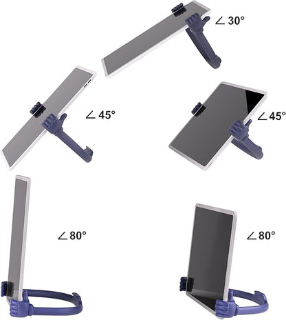 Honsky Thumbs Up 2 Pack Tablet Stand - Compatible with iPad, Samsung Galaxy Tabs, iPhone Pro Max - Universal, Cute, Blue Deep/Black