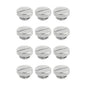 Dracaena.io 12 Pack G1/4" Thread, Thin Water Stop Plug Fitting with Coin Slot for Computer Water Cooling System, Durable Brass/Copper Material, Silver