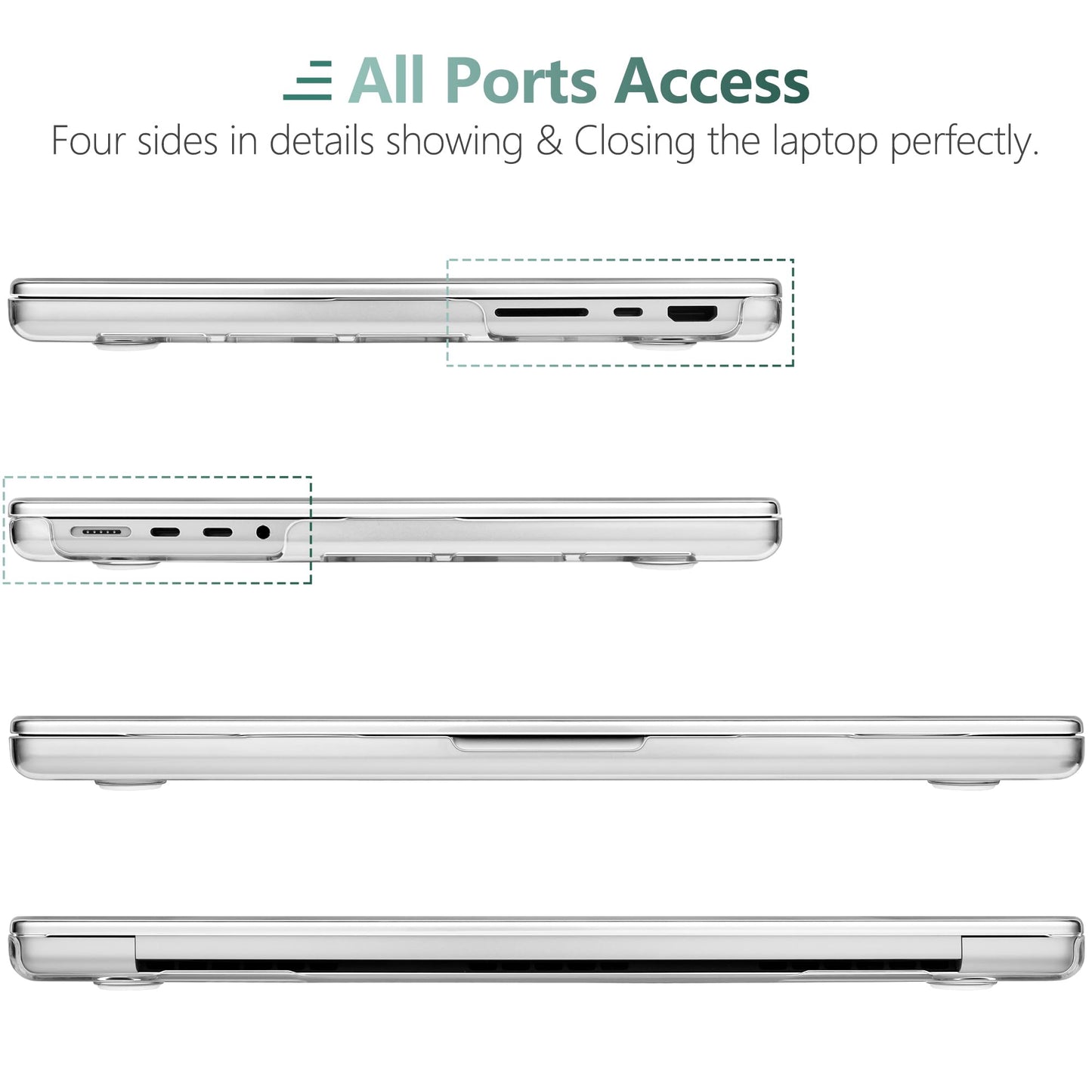 DONGKE Compatible with MacBook Pro 16 Inch Case (2026-2021 Release, M5 M4 M3 M2 M1 Pro/Max Chip), Plastic Hard Shell with Keyboard Cover & Screen Protector for MacBook Pro 16", Right & Left Brain
