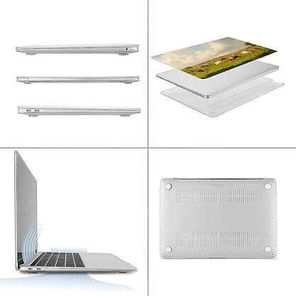 Compatible with MacBook Air 13.3 13.6 Inch Case 2022 2021 2020 2019 Plastic Hard Shell Case Cover,13.3 Pro(A1706/A1708/A1989/A2159/A2289/A2338), Cows and Sheep