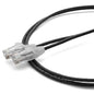 TRUECABLE Cat6 Component Rated Patch Cable, Unshielded (U/UTP), 2ft, Black, 28AWG Stranded Pure Copper, Snagless 10G High-Speed Ethernet Cable, PoE++ 4PPoE 100W, UL Listed, RoHS-3, 1 Pack
