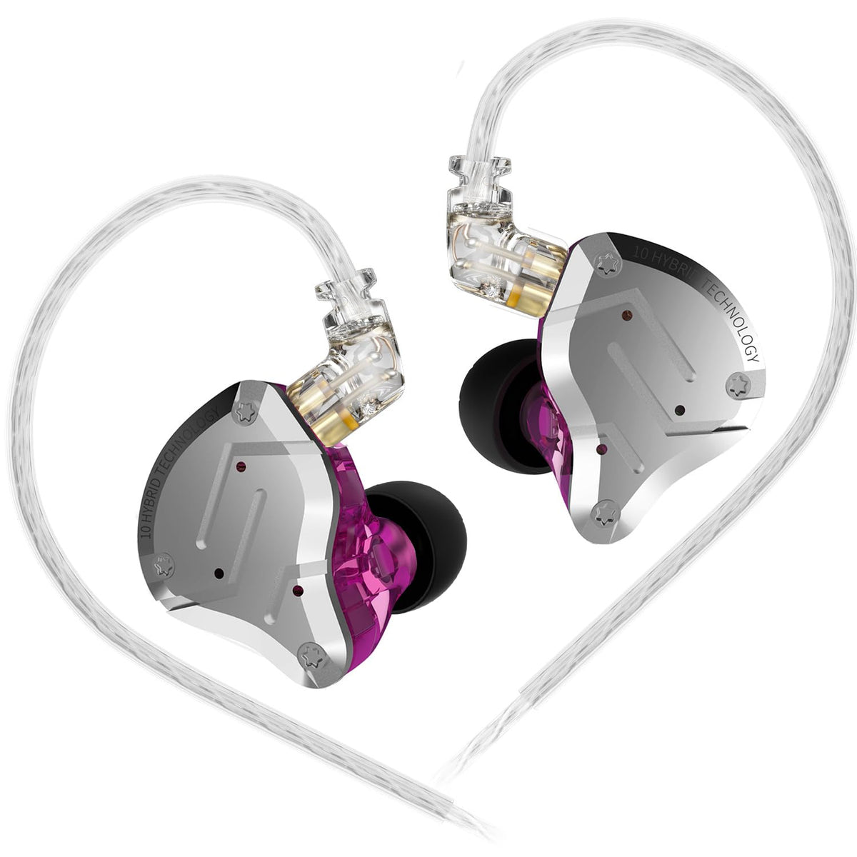 KZ ZS10 Pro in Ear Monitor,Bass KZ Earbuds,4BA 1DD Wired Earbuds Headphone Multi Driver IEM Earphone for Systerm,IEM Headphone on Stage in Ear Monitor for Singer Guitarist (Glare Blue, No Mic)