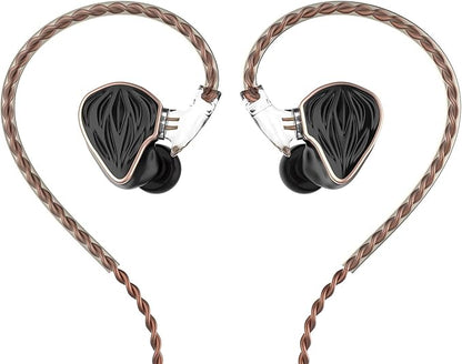 Hidizs MS3 in-Ear Monitors, 2BA+1DD Hybrid IEM Wired Earphones, Includes 3 Pneumatic Tuning Filters - Exclusive Adjustable Soundstage for Instruments, Detachable Cable for Audiophile/Musician 3.5mm