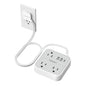 TESSAN Slim Power Strip with Ultra Thin Flat Extension Cord 5 FT，Grey
